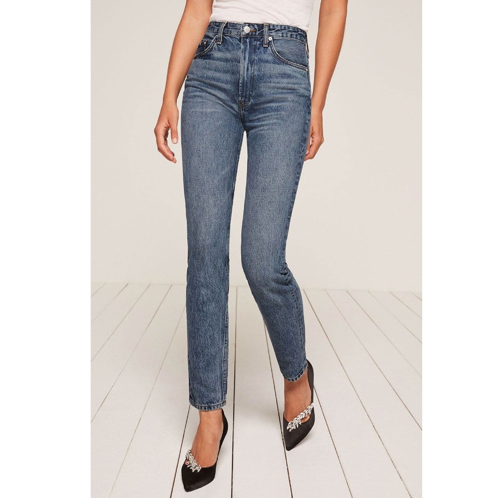 Reformation High Cigarette Baltic Wash Size 25